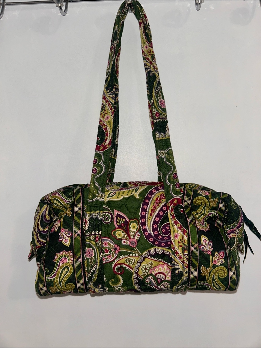 Vera Bradley Vintage Green Quilted Shoulder Bag - Picture 2 of 5